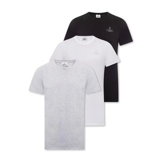 Vivienne Westwood T-Shirts, male, Gray, Size: XL Three-pack T-shirt