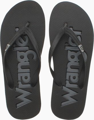 Wrangler Mens Wrangler Mens Flip Flops Cole black UK Size - Size: 11