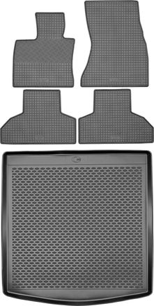 OEM Juego De Alfombrillas De Goma Para Coche Y Alfombrilla Para Maletero Para Bmw X6 F16 Suv (2014-2019)