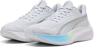 Puma Laufschuh PUMA POUNCE LITE, Gr. 37,5, silber mist, vibrant blau, apple spritz, Textil, Schuhe Laufschuh, mit PROTREAD Gummilaufsohle, mit SOFTFOAM+ D&auml;
