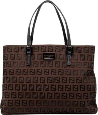 Fendi Pre-owned Tote Bags, female, Brown, Size: ONE SIZE Pre-owned Vintage Tote Bag