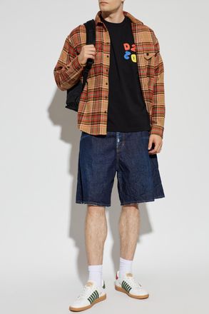 Dsquared2 T-shirt With Printed Logo, Mens, Black