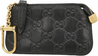 Gucci Black Leather Coin Purse/Coin Case (Pre-Owned)
