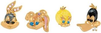 Girls Crew Looney Tunes Set of 4 Stud Earrings in Gold at Nordstrom