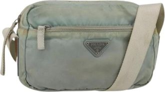 Prada Pre-owned Cross Body Bags, female, Blue, Size: ONE SIZE Pre-owned Vintage Nylon Shoulder Bag