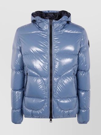 Herno quilted hooded jacket shiny finish