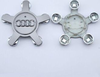 Abysse Enjoliveur 4f0601165 N Logo Roue Pour Audi Enjoliveur 135 Mm - Gris, Lot De 4