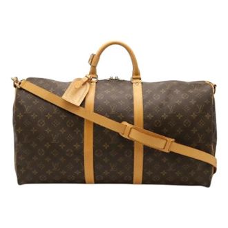 Louis Vuitton Pre-owned Monogram Keepall Bandouliere 55 Travel Bag - unisex - Louis Vuitton Vintage - Vintage Weekend Bags - Brown - ONE SIZE - Pre-owned
