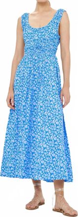 Oliphant Harper A-Line Maxi Dress In Blue
