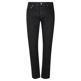 Saint Laurent Rechte jeans - Heren - Jeans - Zwart - Maat: W29 Katoen