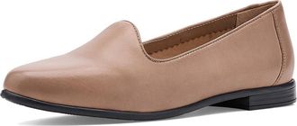 Trotters Liz Lux Womens Flat Shoes Taupe : 10.5 WW (EE), Rubber