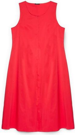 Fiorella Rubino Maxi Kleedjes - Dames - Casual kleedjes - Rood - 3XL - Katoen - Kleedjes