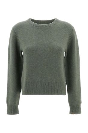 Extreme Cashmere Green N&deg;430 Jeanne Cropped Stretch Cashmere Sweater