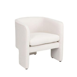 Klast Sill&oacute;n de lectura de Boucl&eacute; beige 68 x 72