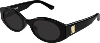 Balenciaga Grey Oval Ladies Sunglasses BB0477SA 001 53