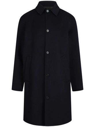 Palt&ograve; Marcello Straight Cut Black Wool Coat