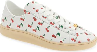 Valentino Garavani Royco Cherry Low Top Sneaker in White Multi at Nordstrom, Size 10Us