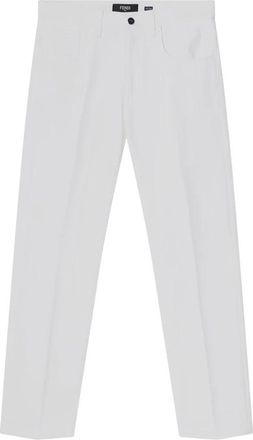 Fendi Selleria Straight-Leg Jeans - Heren - Jeans - Wit - Maat: W31 Katoen