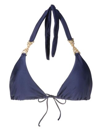 Lenny Niemeyer Top bikini a triangolo - Blu