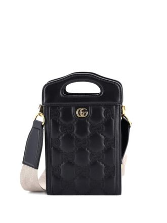 Gucci Top Handle GG Matelasse Leather Mini crossbody bag - Black