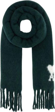 Ami Alpaca Sjaal met Ami de Coeur - Dames - Wintersjaals - Groen - ONE Size - Wol - Accessoires