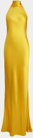 Ralph Lauren Collection Chilton Stretch Satin Evening Dress