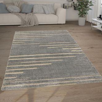 Paco Home Paco Home - Alfombra Sal&oacute;n Pelo Largo Shaggy Efecto 3d &Eacute;tnica Boho Vintage Suave 160x220 Cm, Gris