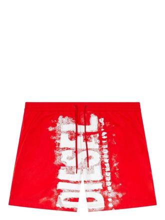 Diesel Costume da bagno Bmbx-Powel-47.5 con stampa - Rosso