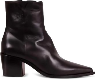 Pomme D'Or pointed ankle boots - women - Leather/Leather/Leather - 39 - Black