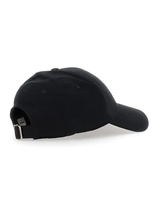 Saint Laurent Mens Baseball Cap Black Cotton Hat
