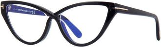 Tom Ford FT5729-B 001 Black/Clear/Blue-light Block Lenses 56mm