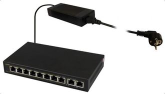 Pulsar Sg108 Switch Gigabit Ethernet (10/100/1000) Energ&iacute;a Sobre Ethernet (poe) Negro