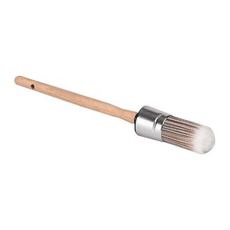 OEM Pennello Ad Anello Misura 8 Setole L.76mm 20mm Setola Speciale Completamente Sintetica, Manico In Legno Grezzo (per 12)