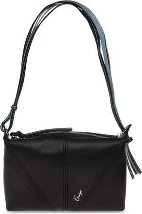 Kenzo Leren Logo Tas - Dames - Schoudertassen - Zwart - ONE Size - Leer - Tassen