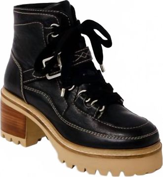 Free People Womens Jasper Hiker Ankle Boots In Victorian Black Leather