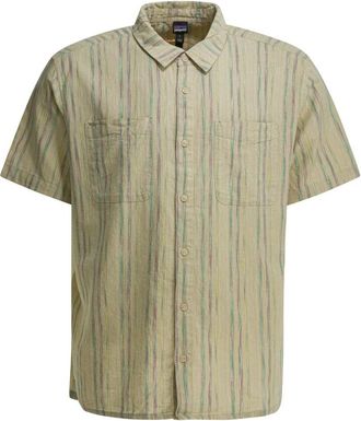 Patagonia Capilene Cool Trail Shirt - Heren - Korte mouwen Overhemden - Beige - S - Polyester - Overhemden