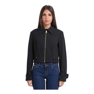 Guess Jassen, Dames, Zwart, XS, Korte Jas