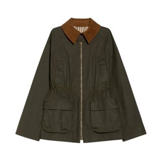 Pennyblack Light Jackets, female, Green, Size: XS Waxed Cotton Coat