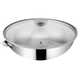 Lagostina Wok Con Tapa 26cm Acero Inoxidable - 12138042026 - Lagostina