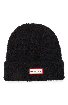 Hunter Texture Cuff Beanie in Black at Nordstrom Rack