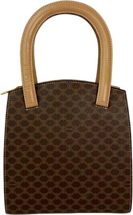 Celine Brown Leather Pvc Handbag Tote Bag (Pre-Owned)