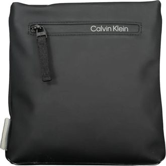 Calvin Klein Elegante Schoudertas met Contrastdetails - Heren - Schoudertassen - Zwart - ONE Size - Polyester - Tassen