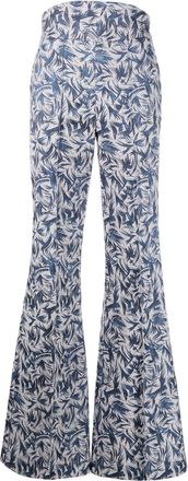 Atu Body Couture Rhytm high-waisted brocade trousers - women - Elastane/Cotton - S - Blue