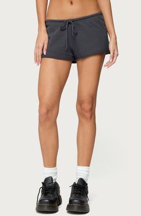 Edikted Leeroy French Terry Shorts in Dark-Gray at Nordstrom, Size X-Small