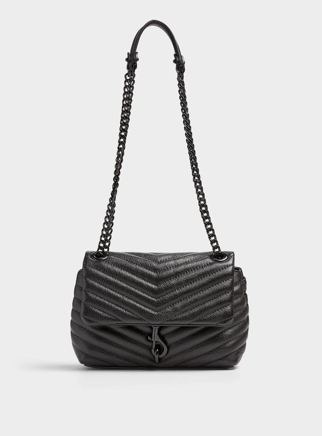 Womens Edie herringbone quilted leather bag