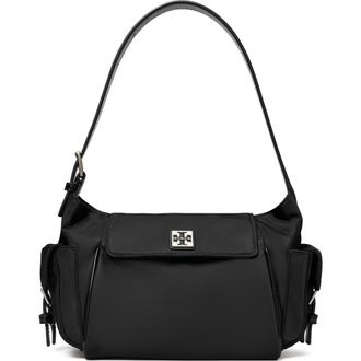 Tory Burch Virginia Pocket Nylon Shoulder Bag in Black at Nordstrom