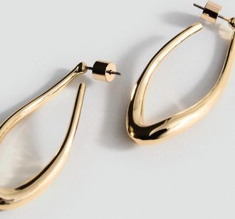 Mango Orecchini anelli irregolari oro - Donna - Taglia unica - MANGO