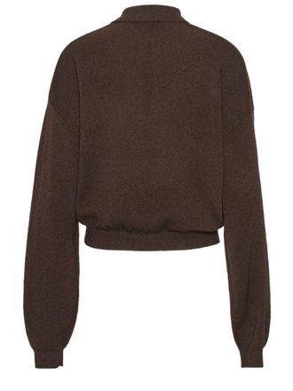 Rotate Cropped Logo Polo Shirt - Brown