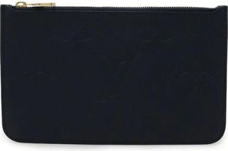 Louis Vuitton Pre-owned Clutches, female, Blue, Size: ONE SIZE Pre-owned Monogram Empreinte Pouch M47143