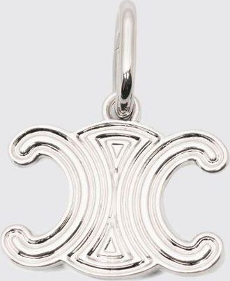Celine Ciondolo monogramma Triomphe in ottone con finitura bicolore oro e argento